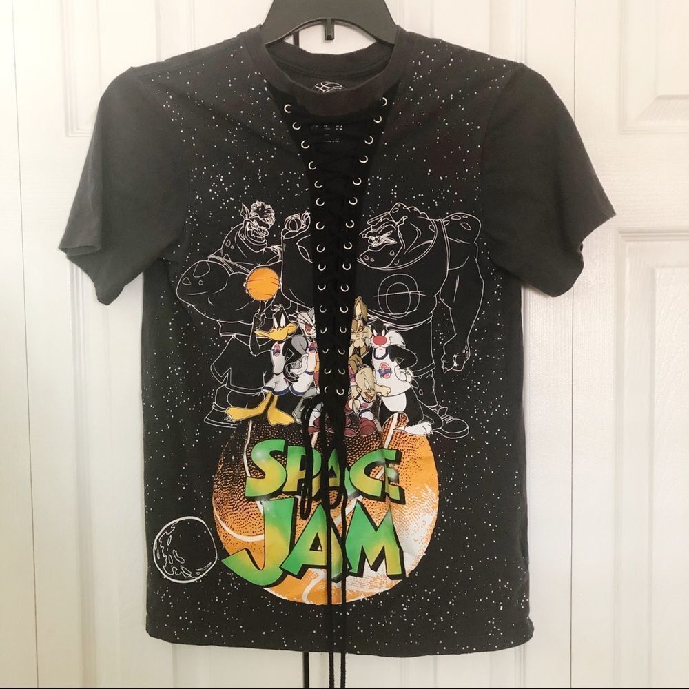 Space Jam Lace Up Graphic Tee S